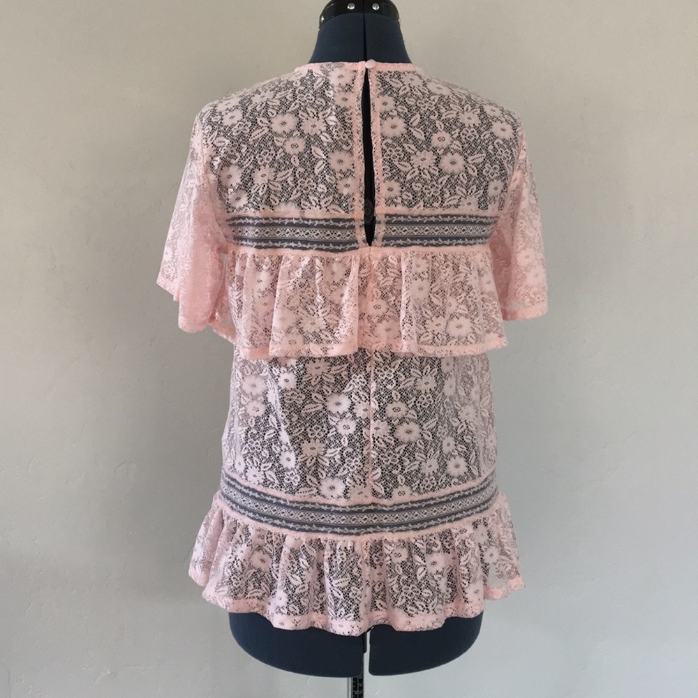 NWOT Lace Ruffle ASOS top - Picture 4 of 4
